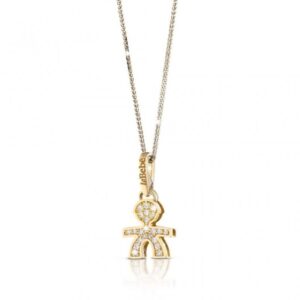 Žuto zlato ogrlica sa dijamantima