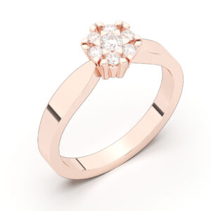 Dijamantski prsten od belog zlata