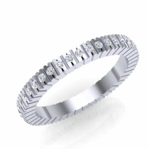 Prsten sa brilijantima od belog zlata