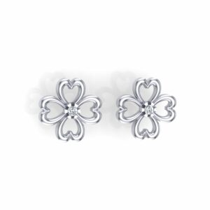 Minđuše deteline sa brilijantima