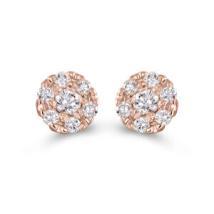 Minđuše cvetići od roze zlata