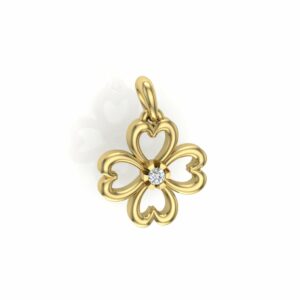 Privezak detelina sa brilijantom