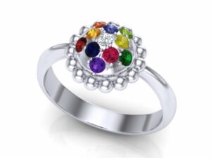 Prsten sa tutti frutti kamenjem