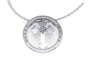 Privezak krst sa brilijantom