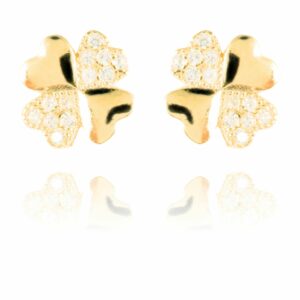 Minđuše deteline u pozlati Eh062y00