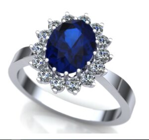 Prsten sa topazom i brilijantima Xkp7411
