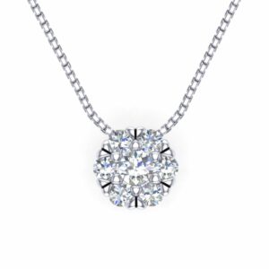 Privezak cvet sa dijamantima Xkv0037/1