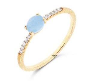 Prsten jednostavnog dizajna sa tirkizom