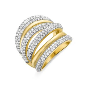 Elegantan prsten sa pozlatom