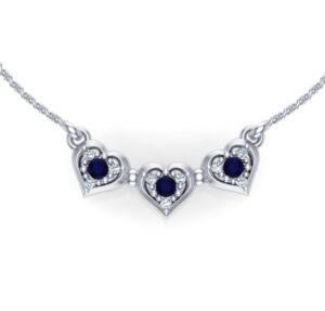 Privezak tri srca sa topazima