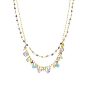 Luxenter ogrlica sa pozlatom i ukrasima