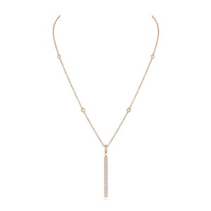 Ogrlica roze zlato sa dijamantima